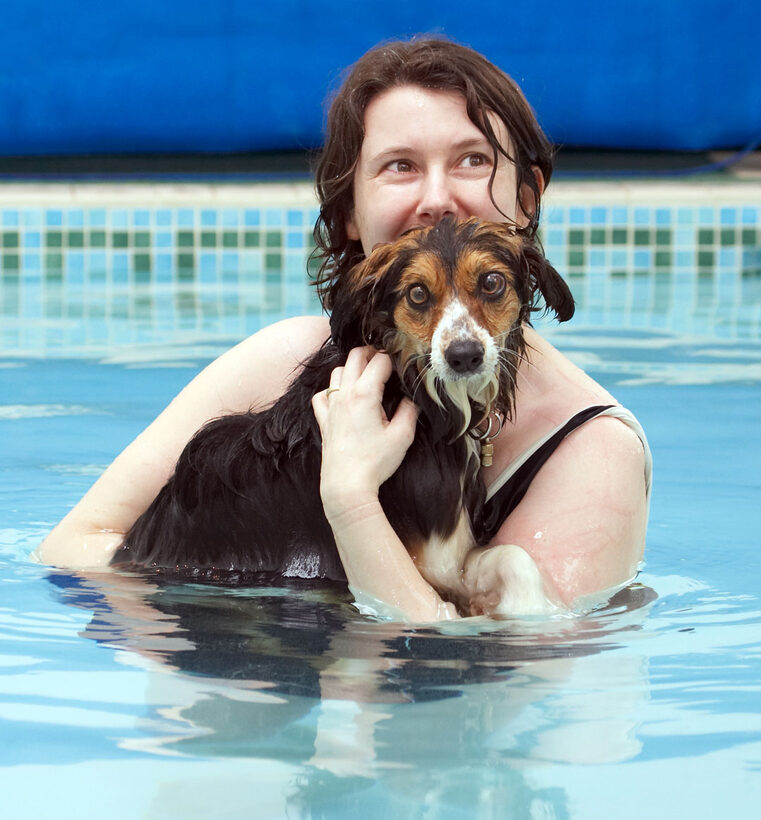 Animal, Animals, Canine, Canines, Collie, Collies, Dog, Dogs, Gina, Land Mammal, Land Mammals, Molly, Pool, Swimming, Terrestrial Mammal, Terrestrial Mammals