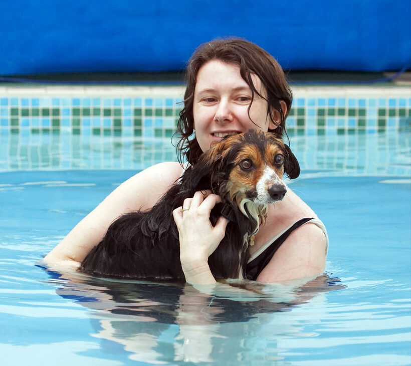 Animal, Animals, Canine, Canines, Collie, Collies, Dog, Dogs, Gina, Land Mammal, Land Mammals, Molly, Pool, Swimming, Terrestrial Mammal, Terrestrial Mammals